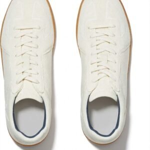 Breathable Cream Low-Top Sneakers